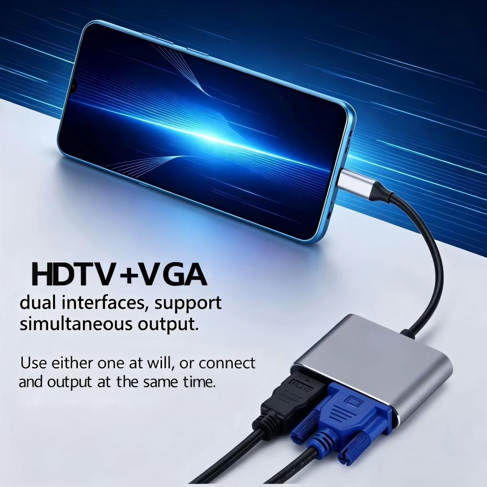 USB 3.0/TYPE-C to HDMI VGA Ada - Audio Music Splitter 评论和价格