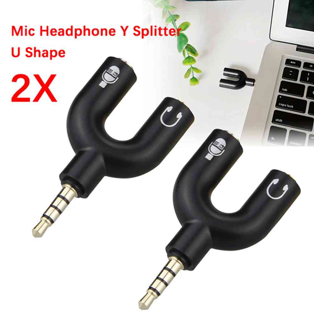 3.5mm Headphone Mic Splitter A - Audio Music Splitter 评论和价格