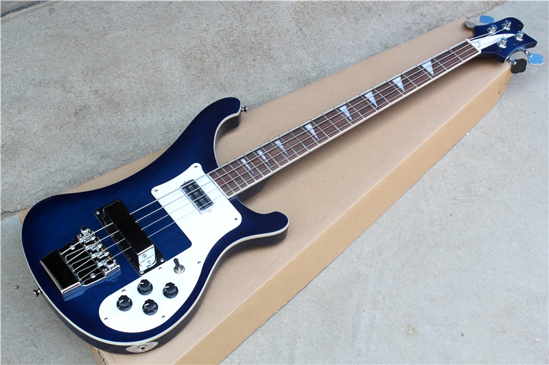 Blue Electric Bass Guitar with - Bass Guitar Strings 评论和价格