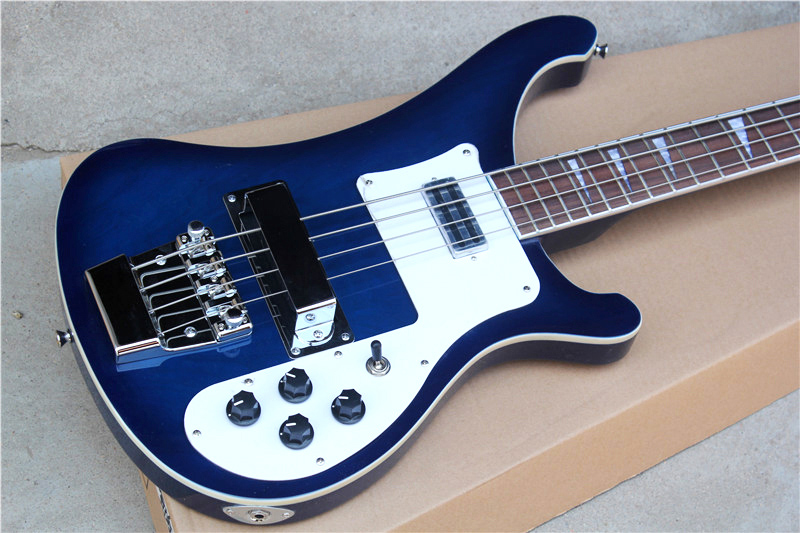 Blue Electric Bass Guitar with - Bass Guitar Strings 评论和价格