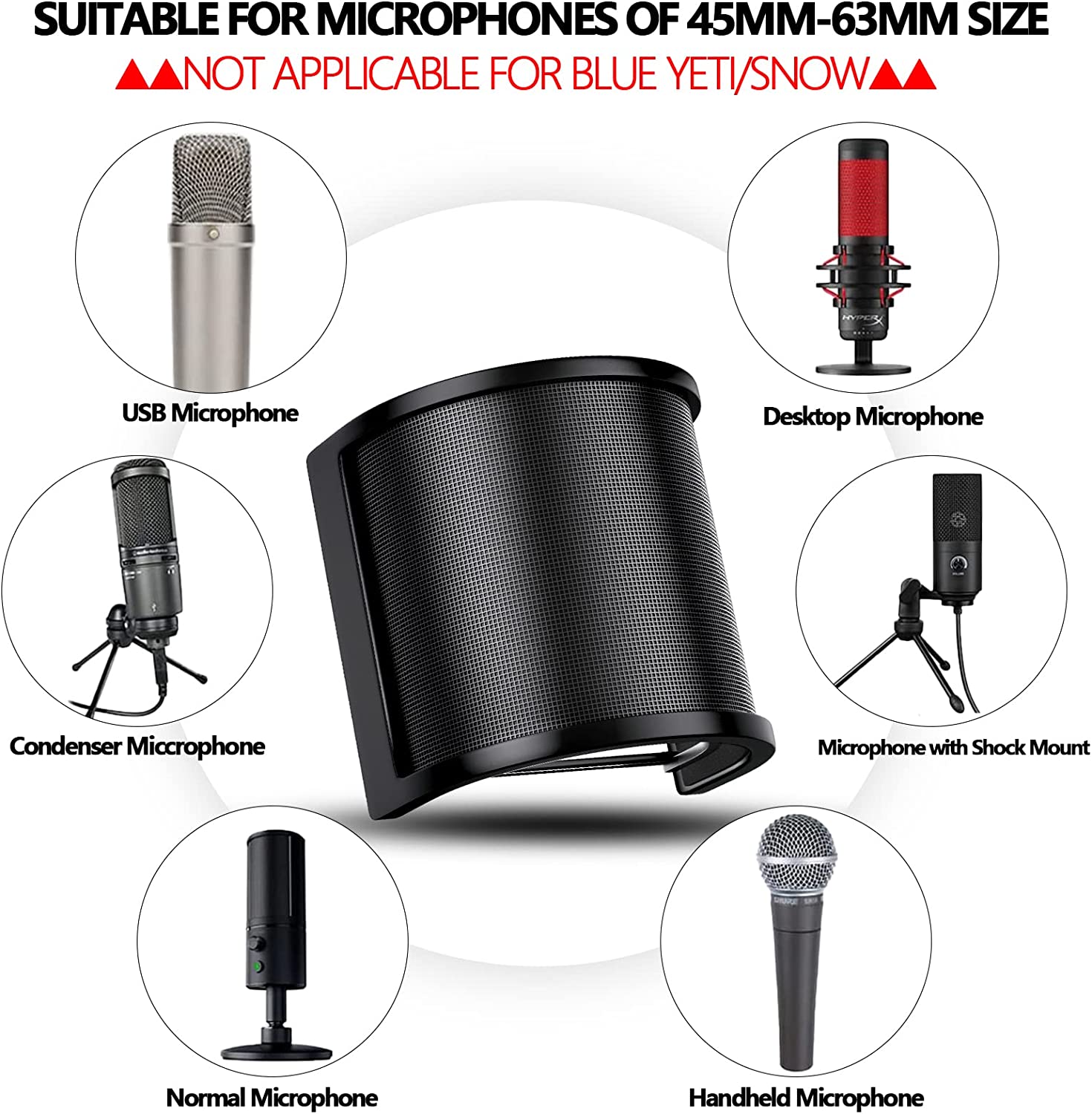 Universal Microphone Pop Filte - Recording Pop Filter 评论和价格