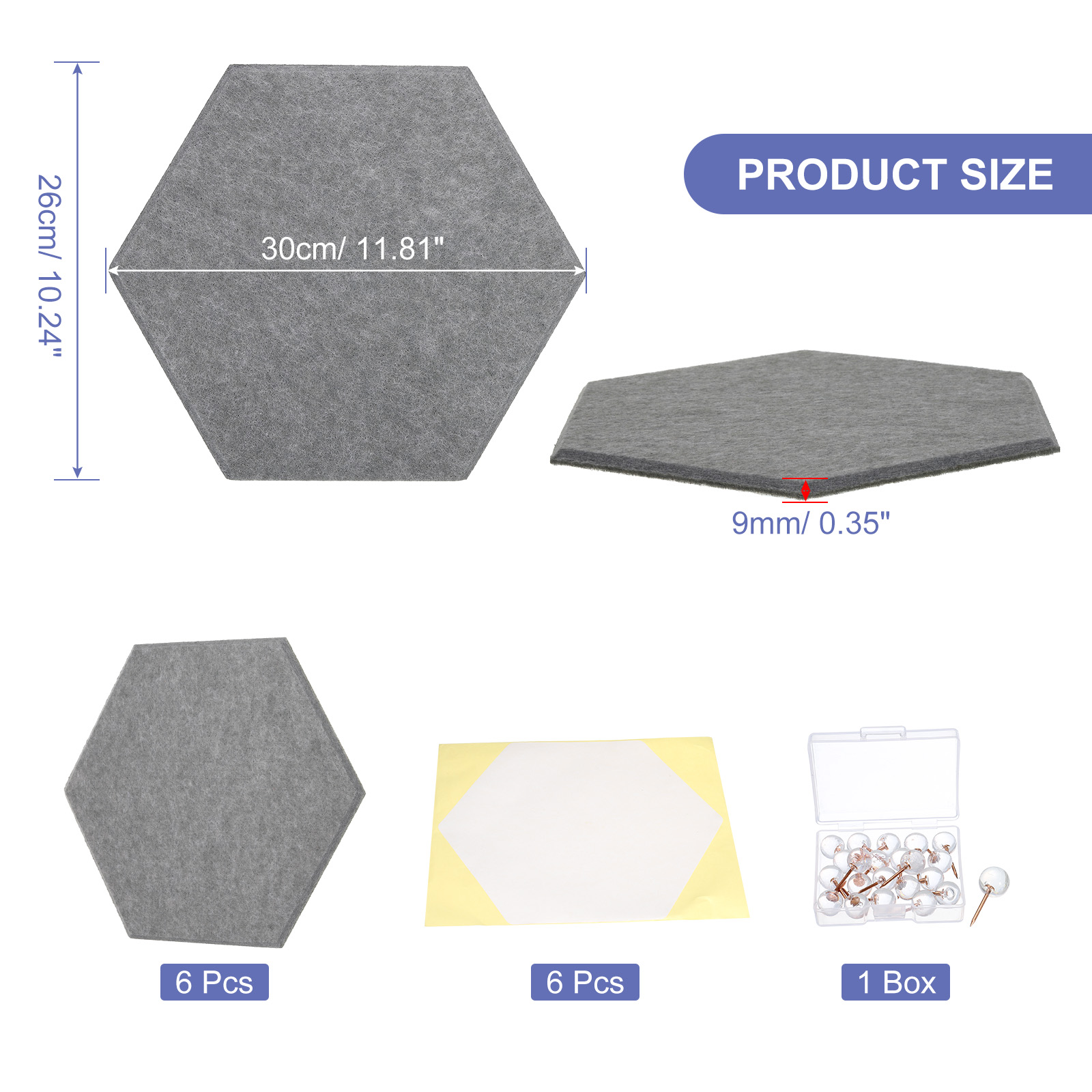 6Pc 30x26cm Felt Bulletin Boar - Studio Monitor Speaker 评论和价格