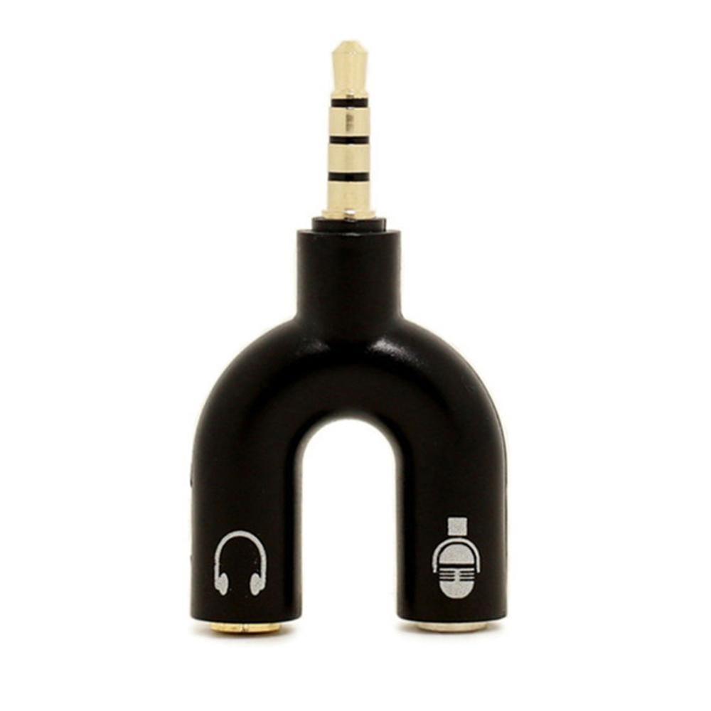 1PC Dual 3.5MM U Type Adapter  - Audio Music Splitter 评论和价格