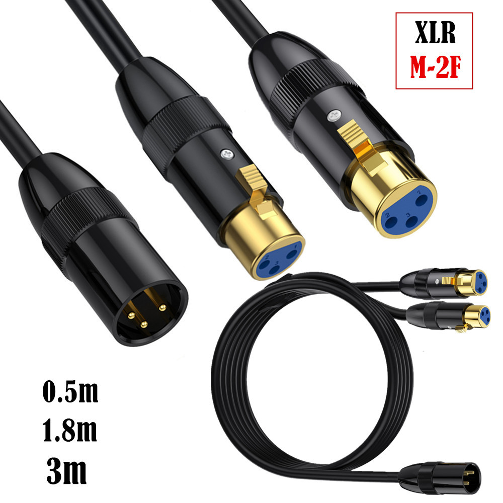 XLR 3P Splitter Cable, XLR Mal - Audio Music Splitter 评论和价格