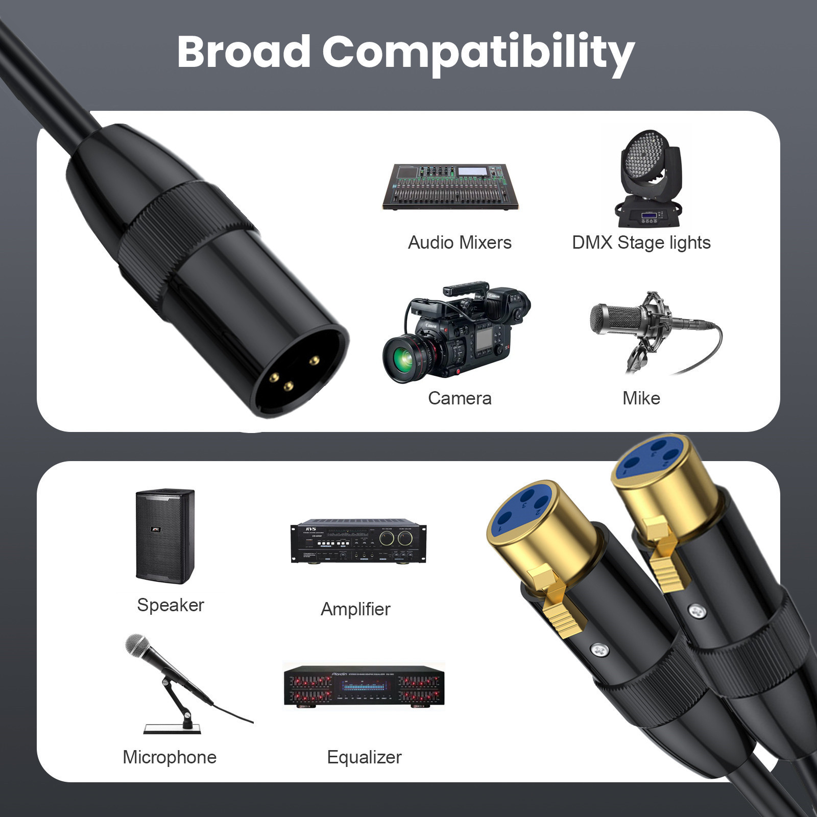 XLR 3P Splitter Cable, XLR Mal - Audio Music Splitter 评论和价格