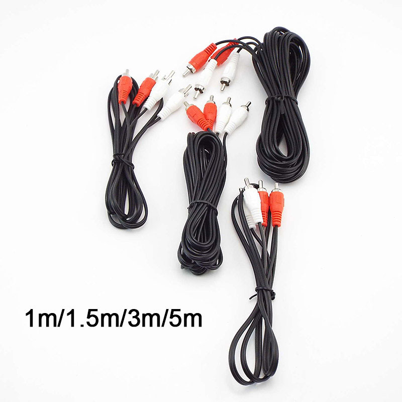 1m-5m Dual 2RCA 2 RCA Male to  - Audio Music Box 评论和价格