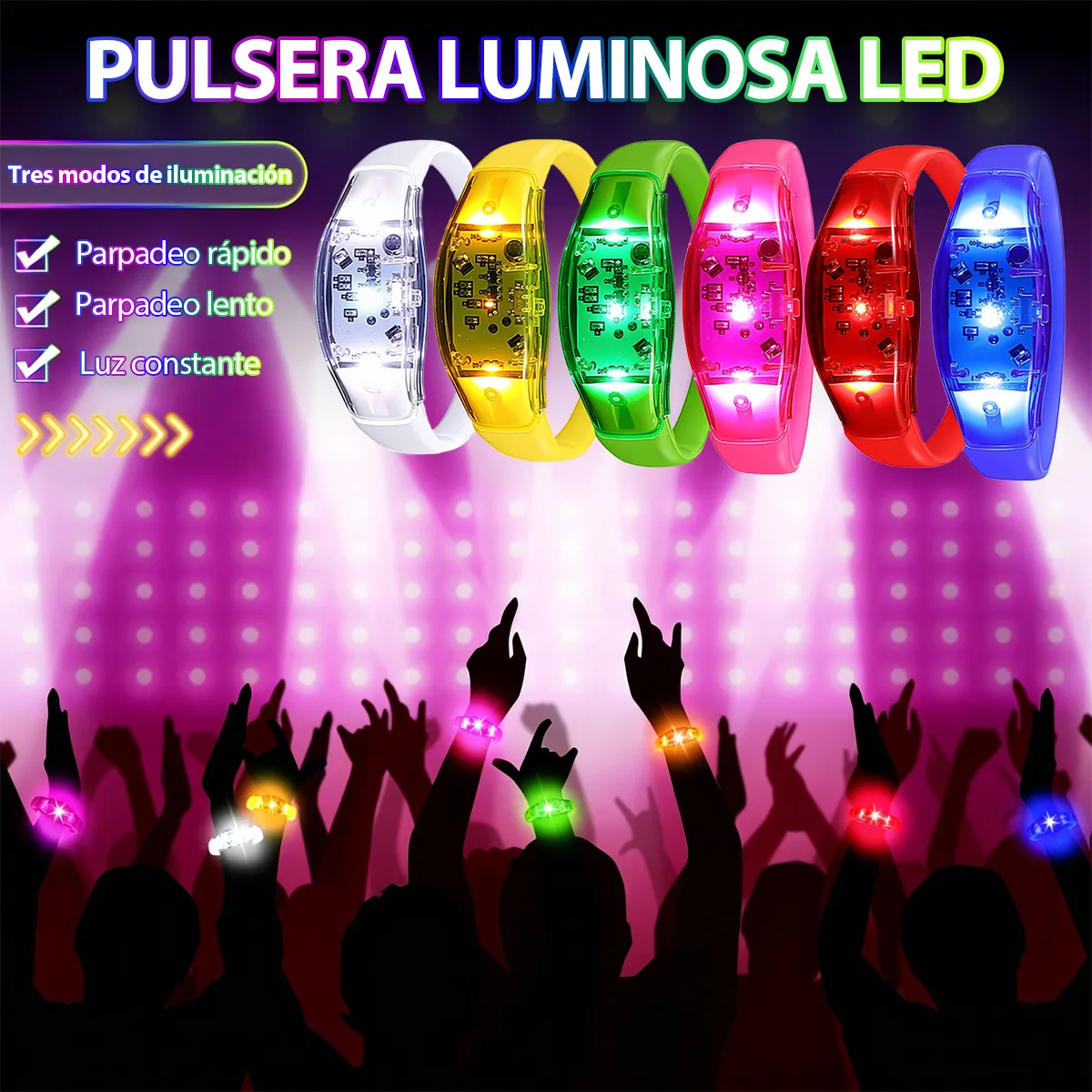 6PCS LED Bracelets Sound Activ - Audio Music Light 评论和价格