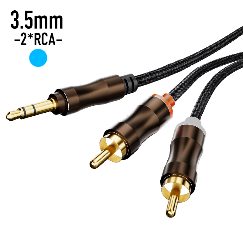 RCA To 3.5 mm Jack Aux Audio C - Audio Music Splitter 评论和价格