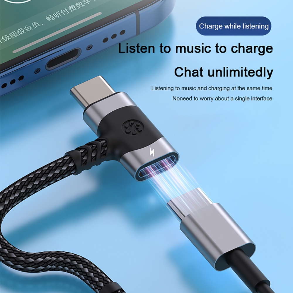 2 in 1 USB C OTG Splitter Adap - Audio Music Splitter 评论和价格